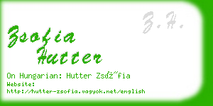 zsofia hutter business card